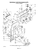 CONTROLS AND REAR PANEL Diagram and Parts List for LA7680XSW1  Whirlpool Washer