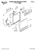 FRAME AND CONSOLE PARTS Diagram and Parts List for DP940PWPQ2  Whirlpool Dishwasher