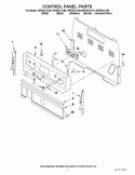 Part Location Diagram of W10184057 Whirlpool Control Panel - White