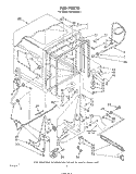 TUB , LITERATURE AND OPTIONAL Diagram and Parts List for DU4000XR1  Whirlpool Dishwasher