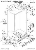 CABINET PARTS Diagram and Parts List for KSSO36QMB03  KitchenAid Refrigerator