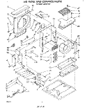 AIR FLOW AND CONTROL Diagram and Parts List for CAW25C2A1  Whirlpool Air Conditioner