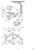 MACHINE BASE PARTS Diagram and Parts List for CAWS966RQ0  Crosley Washer