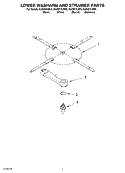 LOWER WASHARM AND STRAINER Diagram and Parts List for KUDI01ILSS0  Whirlpool Dishwasher