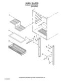 SHELF PARTS Diagram and Parts List for KURO24RSBX03  KitchenAid Refrigerator