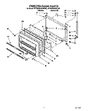 FREEZER DOOR Diagram and Parts List for RT20AKXAW00  Roper Refrigerator