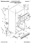 CABINET Diagram and Parts List for KTRC18KAWH11  KitchenAid Refrigerator