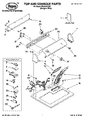 TOP AND CONSOLE PARTS Diagram and Parts List for RGX5634KQ3  Roper Dryer