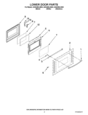 LOWER DOOR PARTS Diagram and Parts List for GGG390LXB03  Whirlpool Range