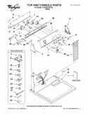 TOP AND CONSOLE PARTS Diagram and Parts List for 1CWGD5790VQ0  Whirlpool Dryer