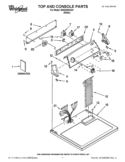 TOP AND CONSOLE PARTS Diagram and Parts List for WGD4800XQ1  Whirlpool Dryer