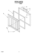 DOOR PARTS Diagram and Parts List for 7SCF0710KQ01  Whirlpool Freezer