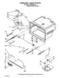 FREEZER LINER PARTS Diagram and Parts List for GI6FDRXXY07  Whirlpool Refrigerator