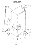 CABINET Diagram and Parts List for EV150CXKW3  Whirlpool Freezer