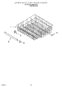 UPPER RACK AND TRACK Diagram and Parts List for KUDI25CHBS0  KitchenAid Dishwasher