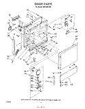 DOOR Diagram and Parts List for SHF7801W0  Whirlpool Dishwasher