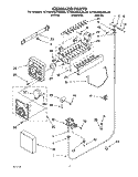 ICEMAKER Diagram and Parts List for KTRS22QAWH00  KitchenAid Refrigerator