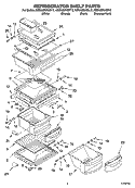 REFRIGERATOR SHELF PARTS Diagram and Parts List for KSRA25KKBT12  KitchenAid Refrigerator