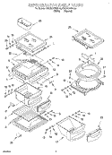 REFRIGERATOR SHELF Diagram and Parts List for KSCS25QFAL00  KitchenAid Refrigerator