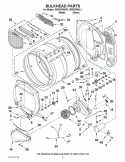 BULKHEAD PARTS Diagram and Parts List for WGD5700XW1  Whirlpool Dryer