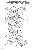 Part Location Diagram of 2301072 Whirlpool FRAME-SHLF