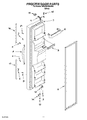 FREEZER DOOR Diagram and Parts List for 3XES2SHGKQ00  Whirlpool Refrigerator