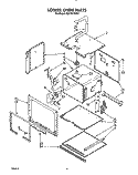 LOWER OVEN Diagram and Parts List for RB170PXYQ0  Whirlpool Wall Oven