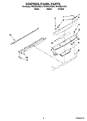 CONTROL PANEL PARTS Diagram and Parts List for YGY399LXUQ10  Whirlpool Range