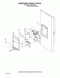 DISPENSER FRONT PARTS Diagram and Parts List for KFIS25XVMS5  KitchenAid Refrigerator