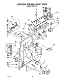 CONTROLS AND REAR PANEL Diagram and Parts List for LA7680XTF1  Whirlpool Washer