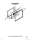 OVEN DOOR Diagram and Parts List for RS600BXV2  Whirlpool Range