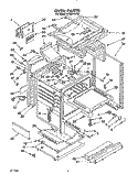 Part Location Diagram of 4371753 Whirlpool Hinge, Oven Door