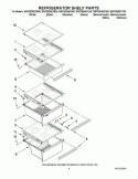 REFRIGERATOR SHELF PARTS Diagram and Parts List for WSF26D5EXL00  Whirlpool Refrigerator