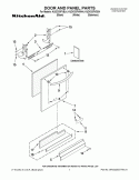 DOOR AND PANEL PARTS Diagram and Parts List for KUDC03FVBL4  KitchenAid Dishwasher