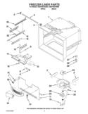 FREEZER LINER PARTS Diagram and Parts List for GB2FHDXWB04  Whirlpool Refrigerator