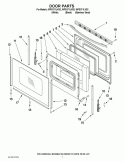 DOOR PARTS Diagram and Parts List for WFG371LVB3  Whirlpool Range