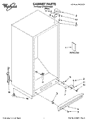 CABINET PARTS Diagram and Parts List for EV250NXMQ00  Whirlpool Freezer