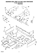 BURNER BOX, GAS VALVES, AND SWITCHES, OPTIONAL PARTS Diagram and Parts List for KGCP462KSS03  KitchenAid Cooktop