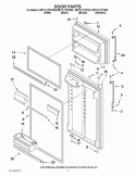 DOOR PARTS Diagram and Parts List for WRT1L1TZYS00  Whirlpool Refrigerator