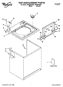 TOP AND CABINET PARTS Diagram and Parts List for WTW5500ST0  Whirlpool Washer