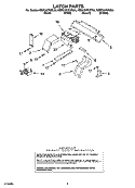 LATCH PARTS Diagram and Parts List for KEMC307KBL04  KitchenAid Microwave Oven Combo