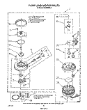 PUMP AND MOTOR Diagram and Parts List for DU9000XR9  Whirlpool Dishwasher
