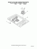BASE PLATE AND CONVECTION PARTS Diagram and Parts List for UMC5200BCB10  Maytag Microwave