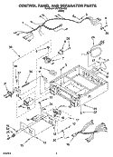 CONTROL PANEL AND SEPARATOR PARTS Diagram and Parts List for CSP2761KQ3  Whirlpool Dryer
