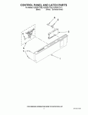 CONTROL PANEL AND LATCH PARTS Diagram and Parts List for GU3200XTXB2  Whirlpool Dishwasher