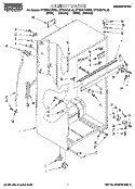 CABINET Diagram and Parts List for RT12DKYAW00  Roper Refrigerator