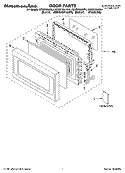 DOOR PARTS Diagram and Parts List for KCMS185JBL4  KitchenAid Microwave