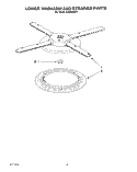 LOWER WASHARM AND STRAINER Diagram and Parts List for KUDB230Y1  KitchenAid Dishwasher