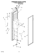 FREEZER DOOR PARTS Diagram and Parts List for KSRG22FKSS17  KitchenAid Refrigerator