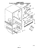 LINER Diagram and Parts List for EB21DKXAW01  Whirlpool Refrigerator